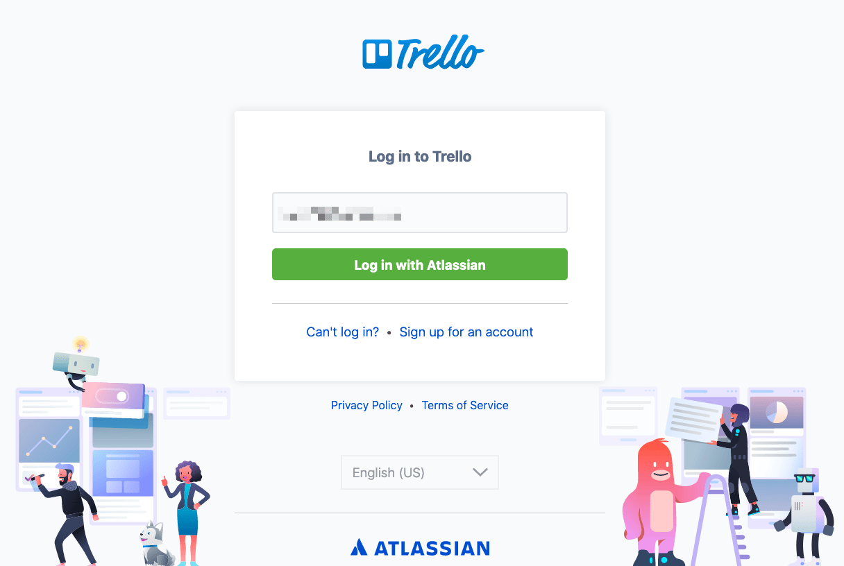 Trello Login Page image